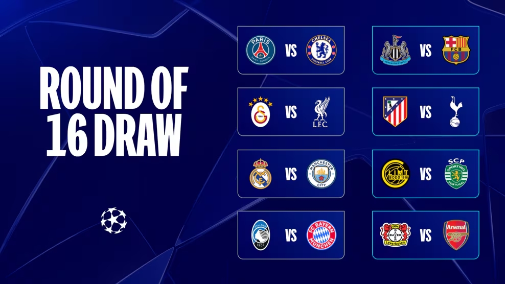 2026 Champions League round of 16 draw